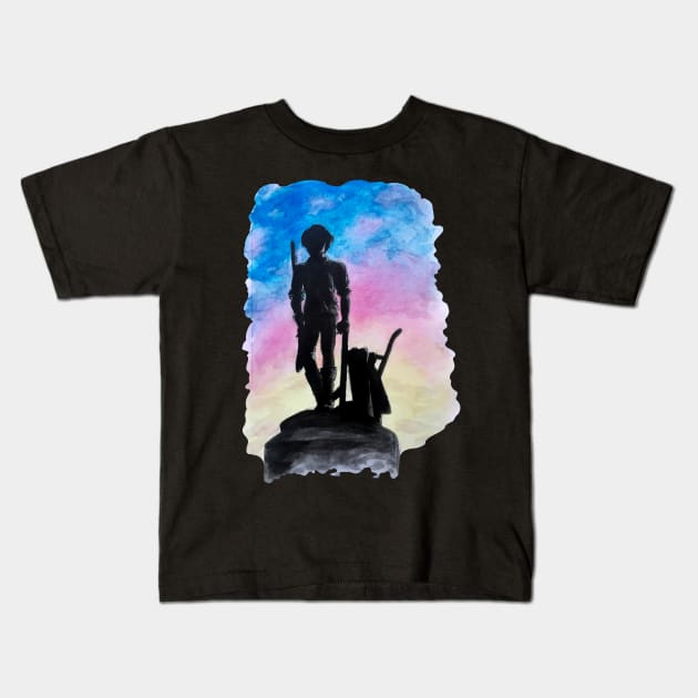 Farmer Soldier Kids T-Shirt by Lady Lilac